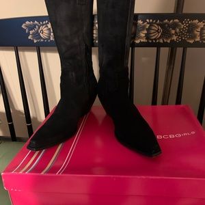 Suede BCBG cowboy boots
